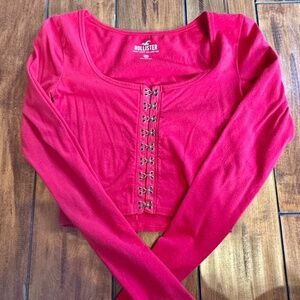 Hollister red long sleeve